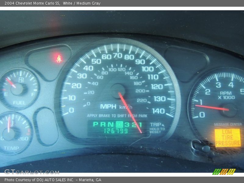 White / Medium Gray 2004 Chevrolet Monte Carlo SS