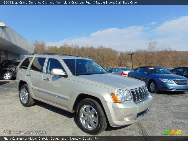 Light Graystone Pearl / Saddle Brown/Dark Slate Gray 2008 Jeep Grand Cherokee Overland 4x4