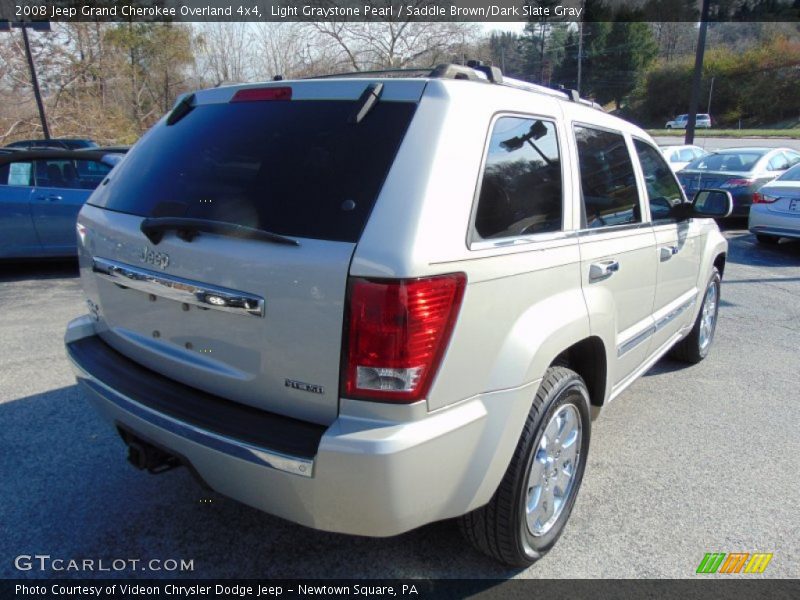 Light Graystone Pearl / Saddle Brown/Dark Slate Gray 2008 Jeep Grand Cherokee Overland 4x4