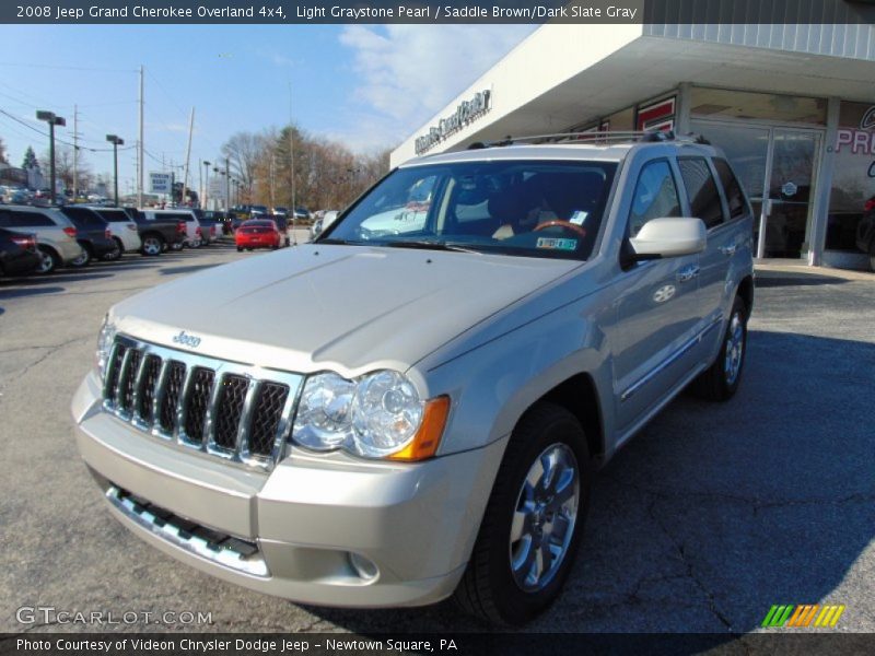 Light Graystone Pearl / Saddle Brown/Dark Slate Gray 2008 Jeep Grand Cherokee Overland 4x4