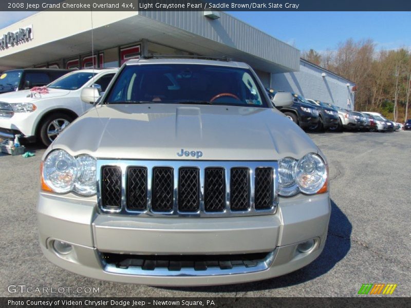 Light Graystone Pearl / Saddle Brown/Dark Slate Gray 2008 Jeep Grand Cherokee Overland 4x4