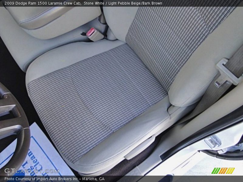 Stone White / Light Pebble Beige/Bark Brown 2009 Dodge Ram 1500 Laramie Crew Cab