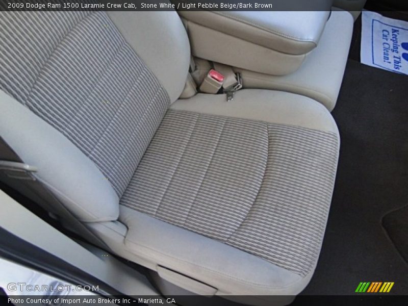 Stone White / Light Pebble Beige/Bark Brown 2009 Dodge Ram 1500 Laramie Crew Cab