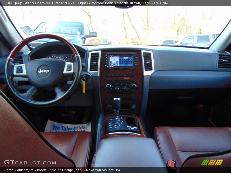 Light Graystone Pearl / Saddle Brown/Dark Slate Gray 2008 Jeep Grand Cherokee Overland 4x4