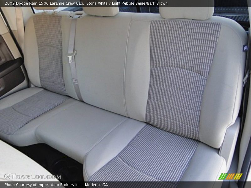 Stone White / Light Pebble Beige/Bark Brown 2009 Dodge Ram 1500 Laramie Crew Cab