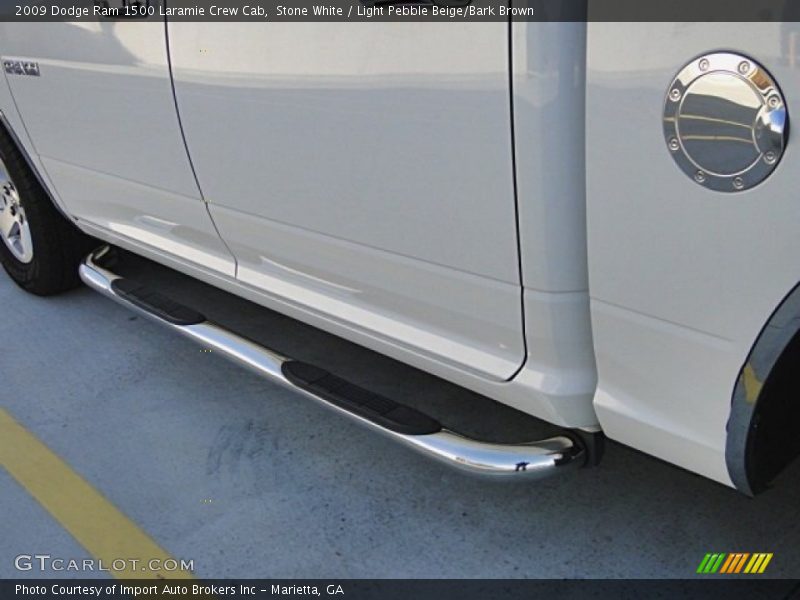 Stone White / Light Pebble Beige/Bark Brown 2009 Dodge Ram 1500 Laramie Crew Cab