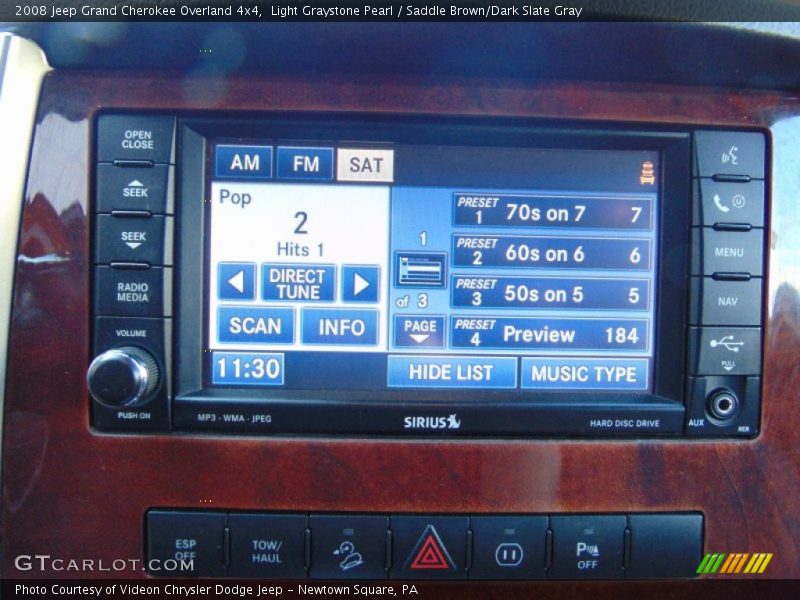 Light Graystone Pearl / Saddle Brown/Dark Slate Gray 2008 Jeep Grand Cherokee Overland 4x4