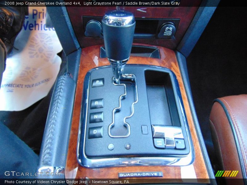 Light Graystone Pearl / Saddle Brown/Dark Slate Gray 2008 Jeep Grand Cherokee Overland 4x4
