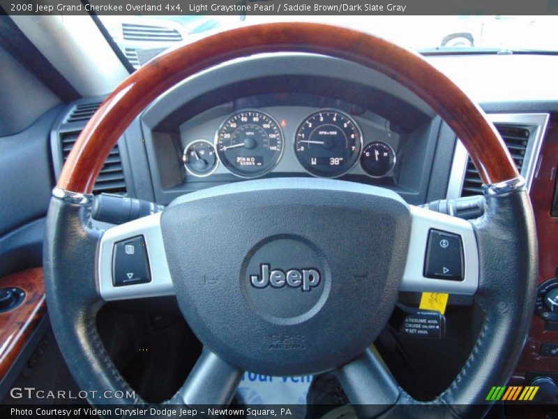 Light Graystone Pearl / Saddle Brown/Dark Slate Gray 2008 Jeep Grand Cherokee Overland 4x4