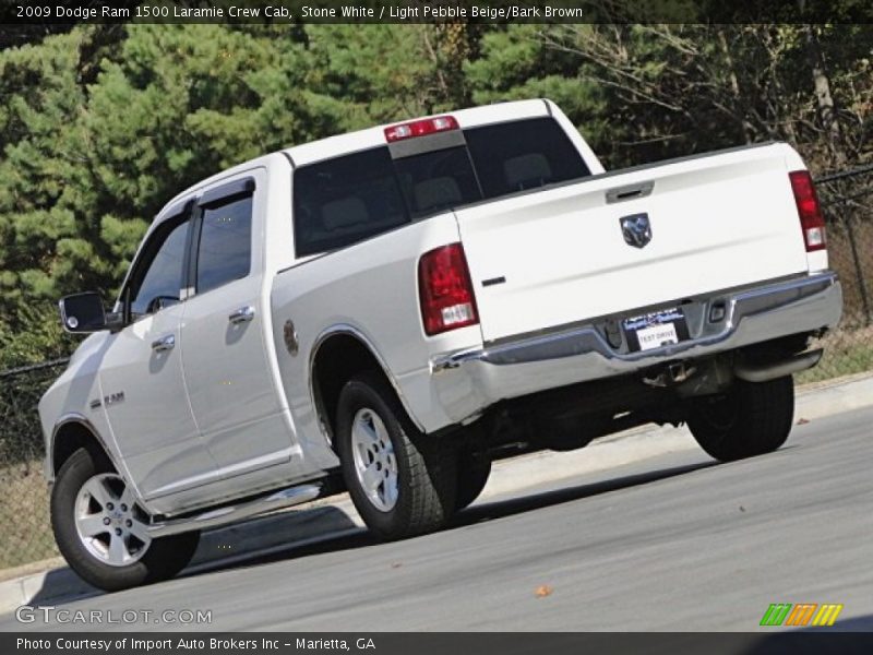 Stone White / Light Pebble Beige/Bark Brown 2009 Dodge Ram 1500 Laramie Crew Cab