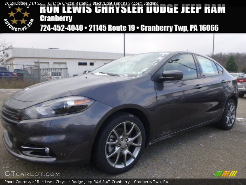 Granite Crystal Metallic / Black/Light Tungsten Accent Stitching 2015 Dodge Dart SXT