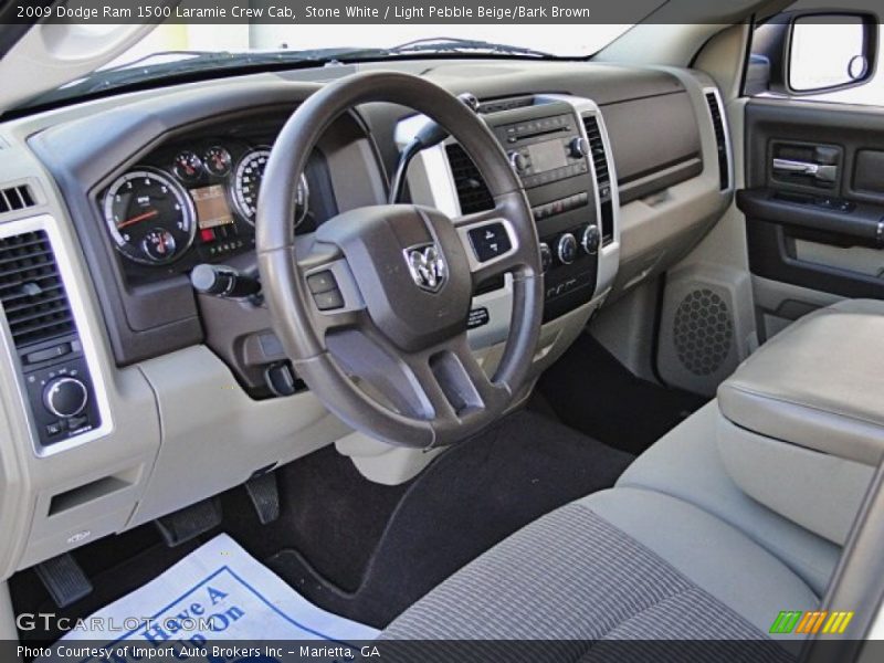  2009 Ram 1500 Laramie Crew Cab Light Pebble Beige/Bark Brown Interior