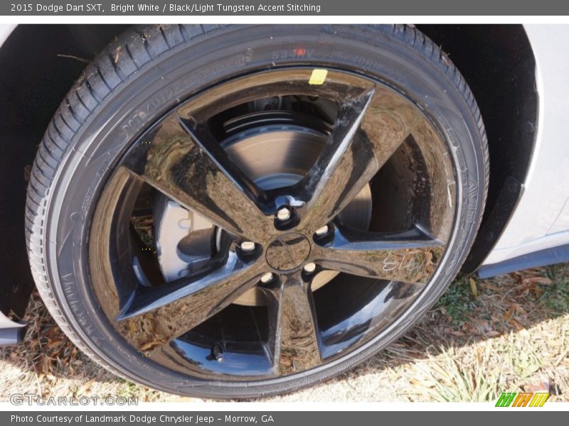 Bright White / Black/Light Tungsten Accent Stitching 2015 Dodge Dart SXT