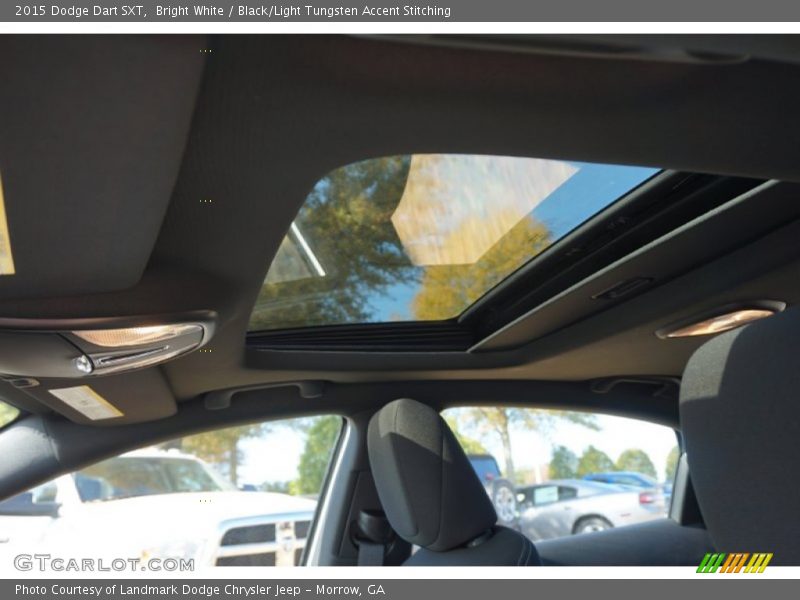 Bright White / Black/Light Tungsten Accent Stitching 2015 Dodge Dart SXT