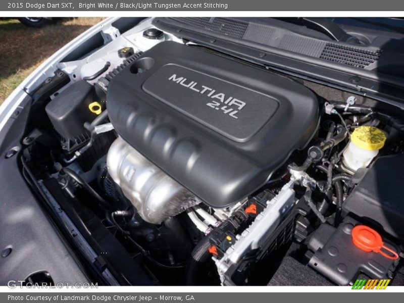 Bright White / Black/Light Tungsten Accent Stitching 2015 Dodge Dart SXT