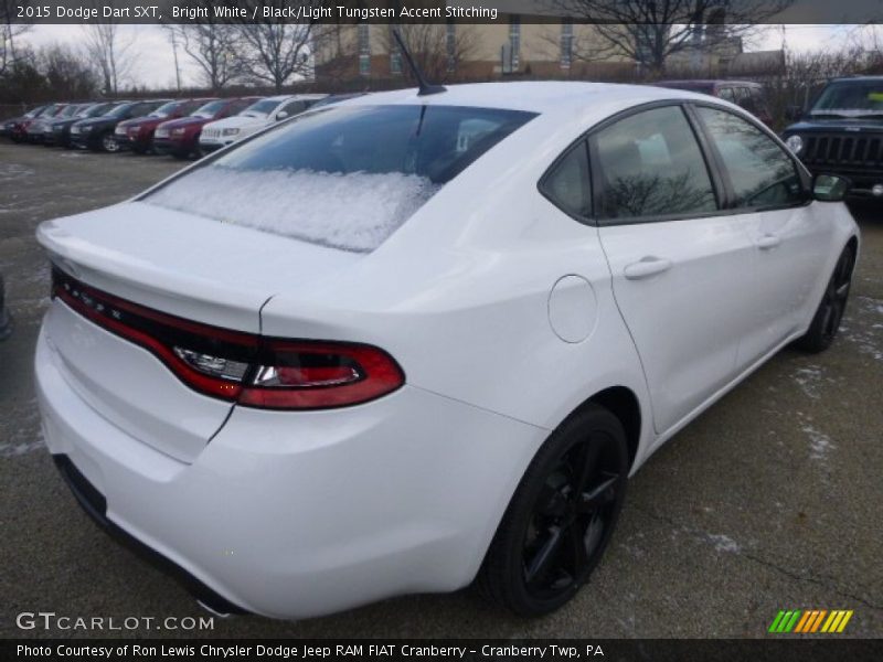 Bright White / Black/Light Tungsten Accent Stitching 2015 Dodge Dart SXT