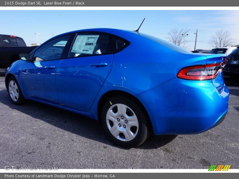 Laser Blue Pearl / Black 2015 Dodge Dart SE