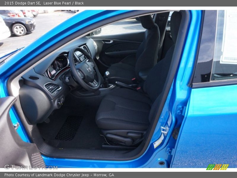 Laser Blue Pearl / Black 2015 Dodge Dart SE