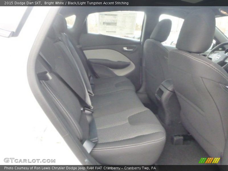 Bright White / Black/Light Tungsten Accent Stitching 2015 Dodge Dart SXT