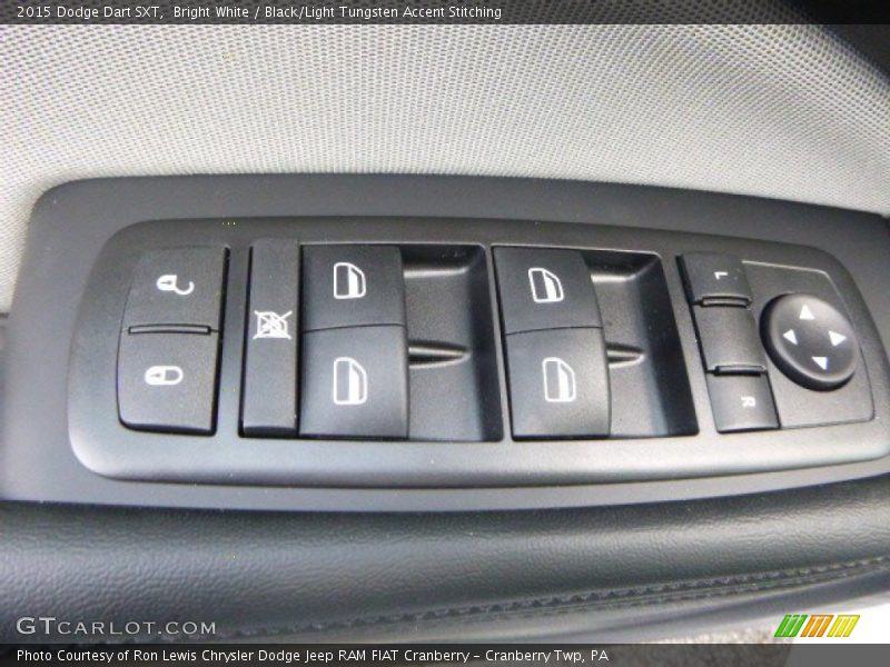 Bright White / Black/Light Tungsten Accent Stitching 2015 Dodge Dart SXT