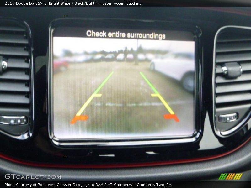 Bright White / Black/Light Tungsten Accent Stitching 2015 Dodge Dart SXT