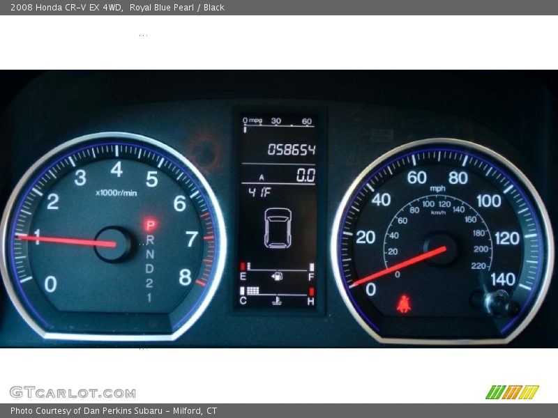 Royal Blue Pearl / Black 2008 Honda CR-V EX 4WD