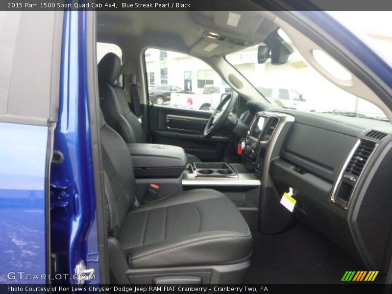 Blue Streak Pearl / Black 2015 Ram 1500 Sport Quad Cab 4x4