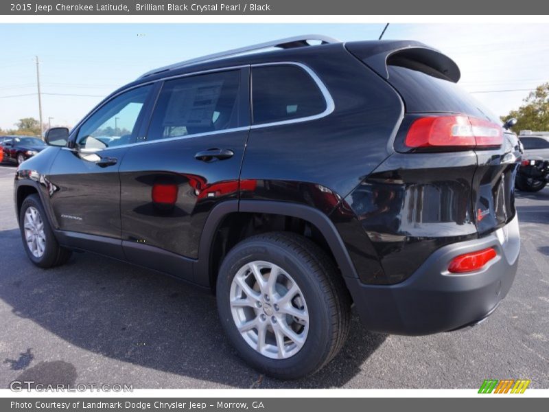 Brilliant Black Crystal Pearl / Black 2015 Jeep Cherokee Latitude