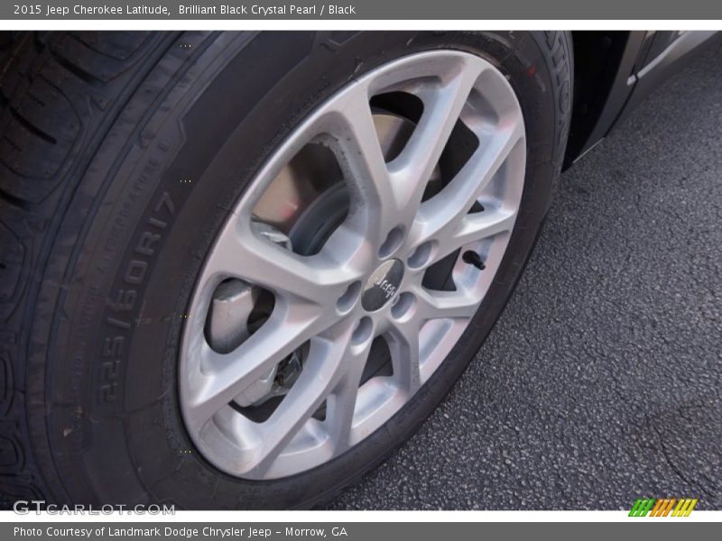 Brilliant Black Crystal Pearl / Black 2015 Jeep Cherokee Latitude