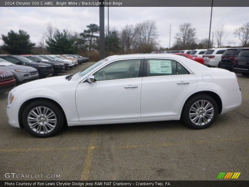 Bright White / Black/Light Frost Beige 2014 Chrysler 300 C AWD
