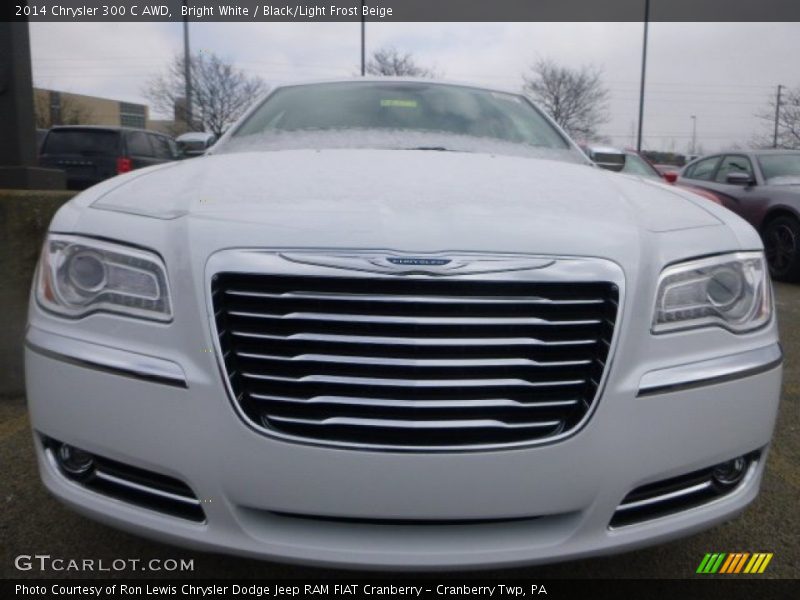 Bright White / Black/Light Frost Beige 2014 Chrysler 300 C AWD