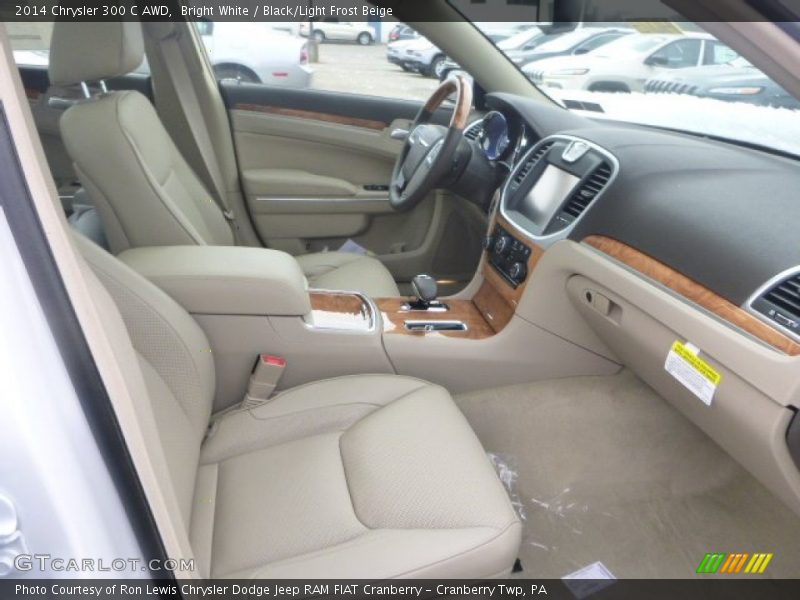 Bright White / Black/Light Frost Beige 2014 Chrysler 300 C AWD