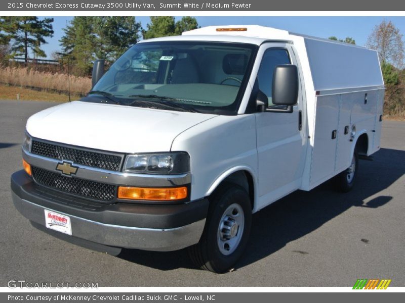 Summit White / Medium Pewter 2015 Chevrolet Express Cutaway 3500 Utility Van