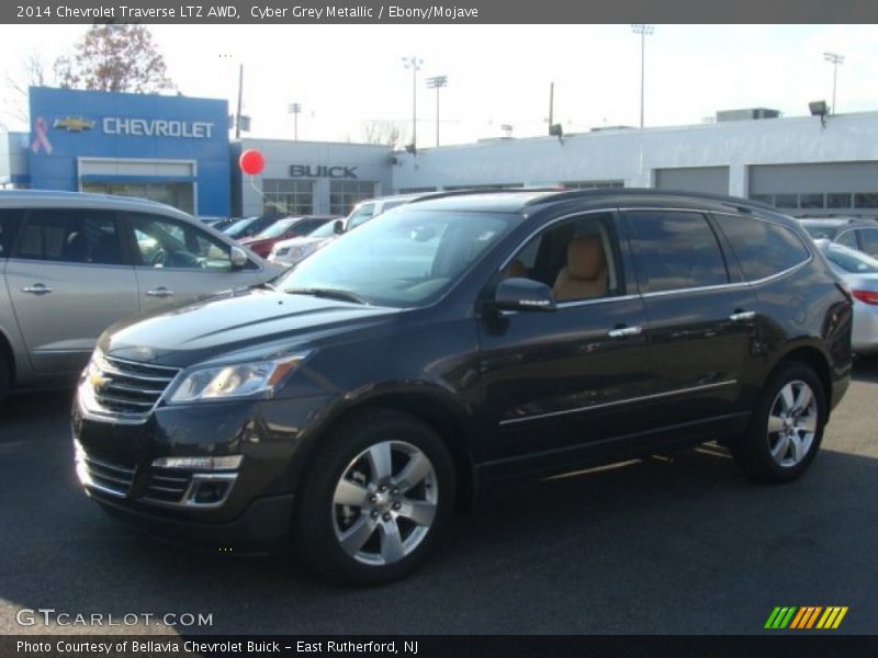 Cyber Grey Metallic / Ebony/Mojave 2014 Chevrolet Traverse LTZ AWD