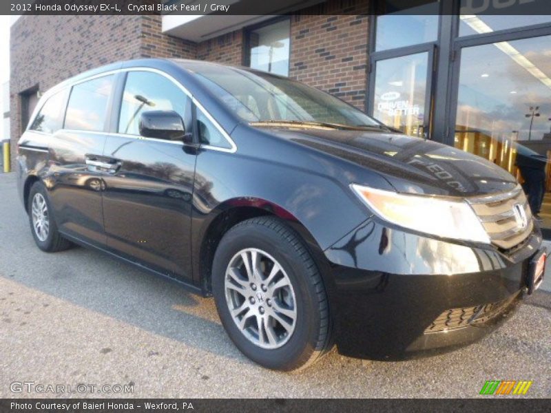 Crystal Black Pearl / Gray 2012 Honda Odyssey EX-L