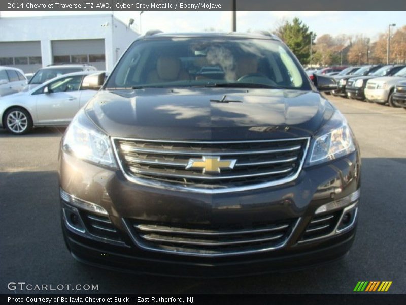 Cyber Grey Metallic / Ebony/Mojave 2014 Chevrolet Traverse LTZ AWD