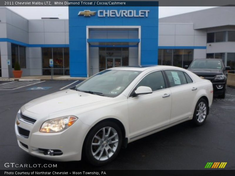 White Diamond Tricoat / Cocoa/Cashmere 2011 Chevrolet Malibu LTZ