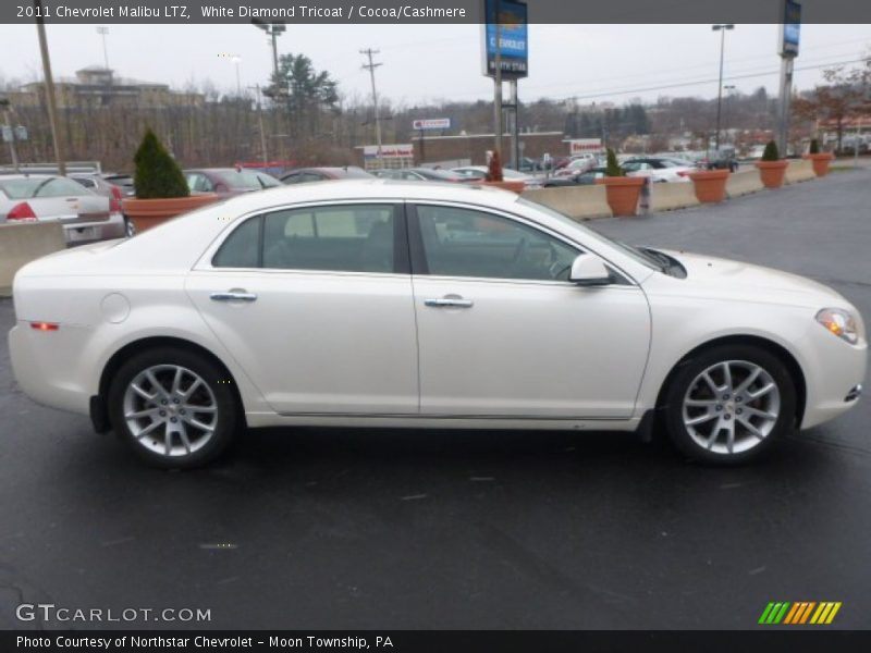 White Diamond Tricoat / Cocoa/Cashmere 2011 Chevrolet Malibu LTZ