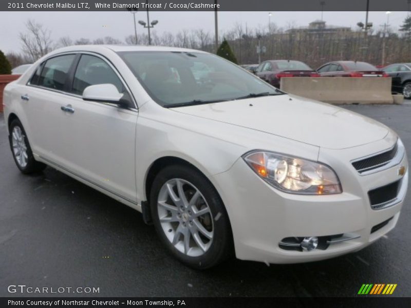 White Diamond Tricoat / Cocoa/Cashmere 2011 Chevrolet Malibu LTZ