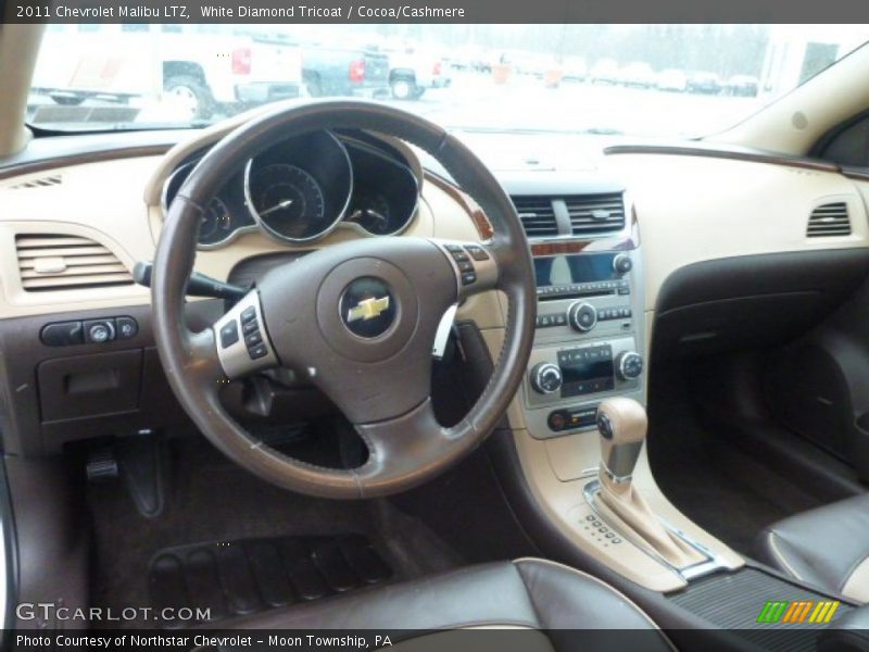 White Diamond Tricoat / Cocoa/Cashmere 2011 Chevrolet Malibu LTZ
