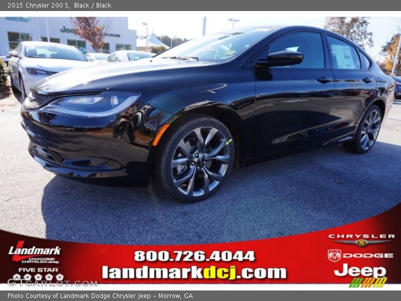 Black / Black 2015 Chrysler 200 S