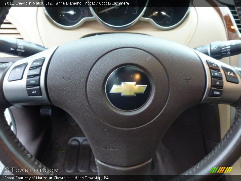 White Diamond Tricoat / Cocoa/Cashmere 2011 Chevrolet Malibu LTZ