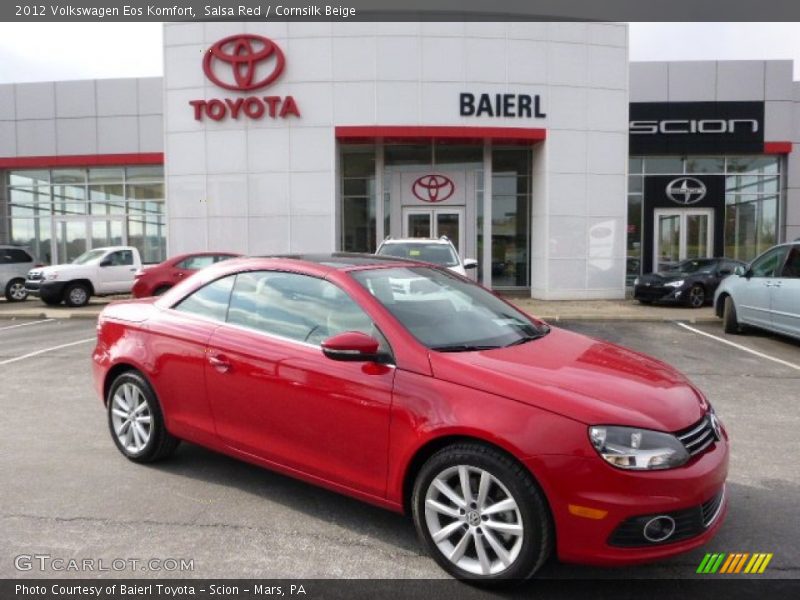 Salsa Red / Cornsilk Beige 2012 Volkswagen Eos Komfort
