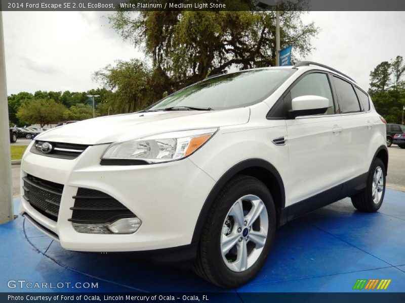 White Platinum / Medium Light Stone 2014 Ford Escape SE 2.0L EcoBoost