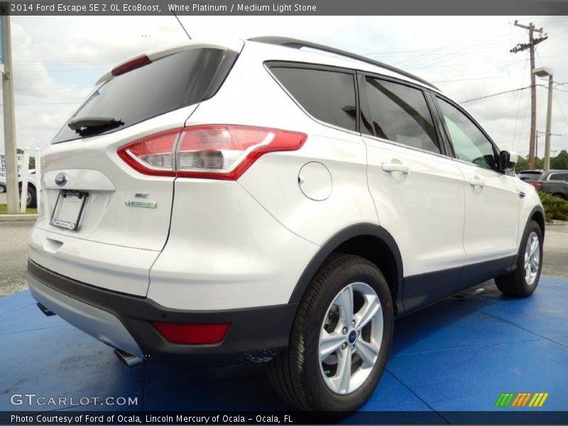 White Platinum / Medium Light Stone 2014 Ford Escape SE 2.0L EcoBoost