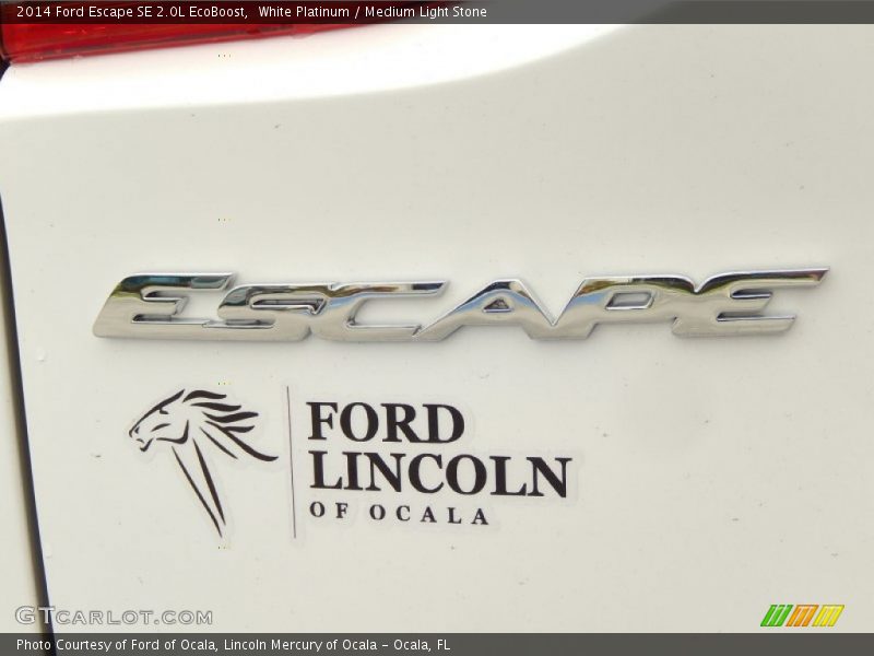 White Platinum / Medium Light Stone 2014 Ford Escape SE 2.0L EcoBoost