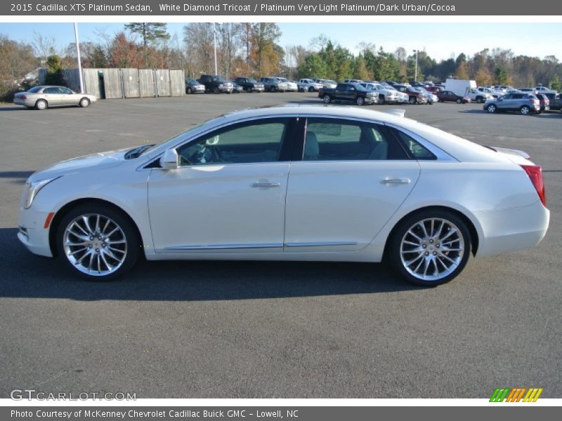 White Diamond Tricoat / Platinum Very Light Platinum/Dark Urban/Cocoa 2015 Cadillac XTS Platinum Sedan