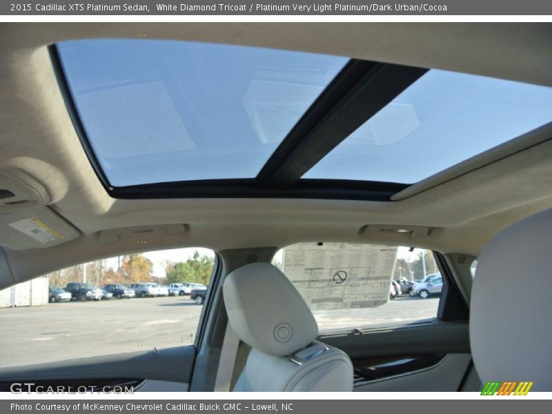 White Diamond Tricoat / Platinum Very Light Platinum/Dark Urban/Cocoa 2015 Cadillac XTS Platinum Sedan