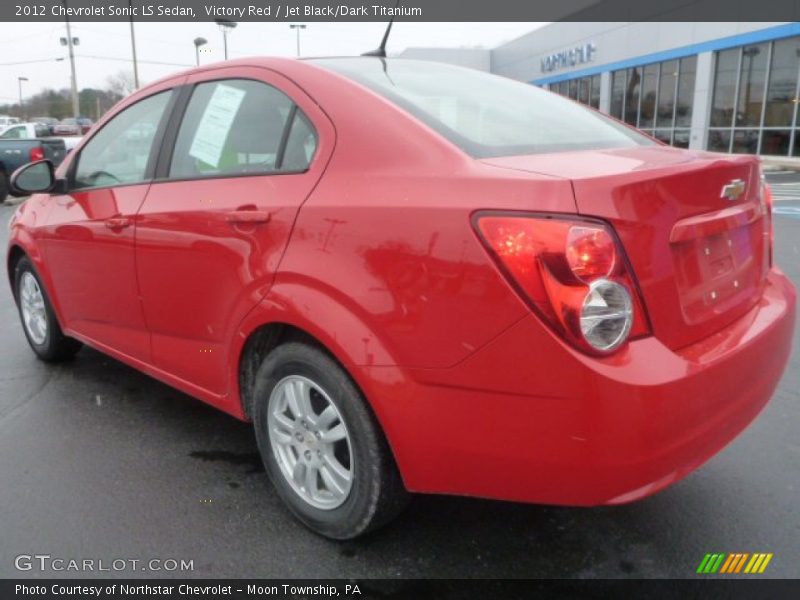 Victory Red / Jet Black/Dark Titanium 2012 Chevrolet Sonic LS Sedan