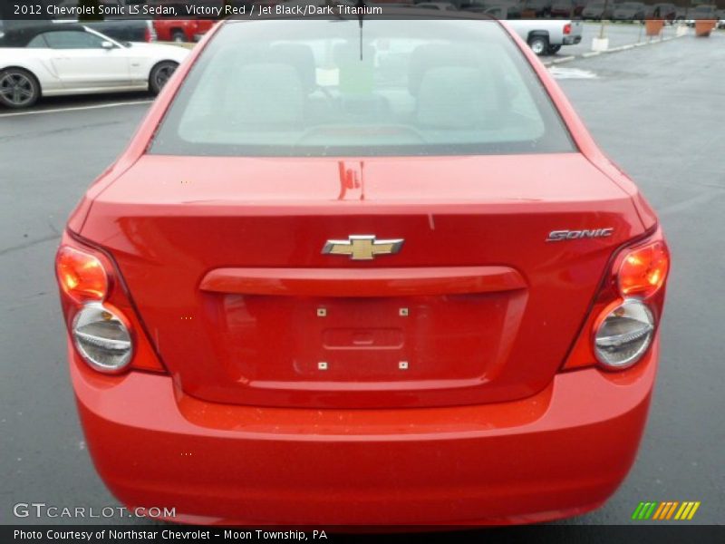Victory Red / Jet Black/Dark Titanium 2012 Chevrolet Sonic LS Sedan